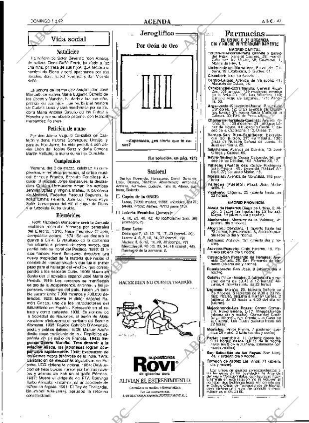 ABC MADRID 01-03-1992 página 47