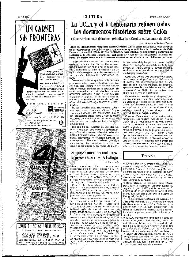 ABC MADRID 01-03-1992 página 54