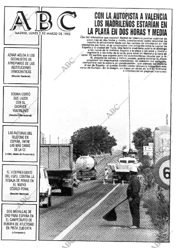 ABC MADRID 02-03-1992 página 1