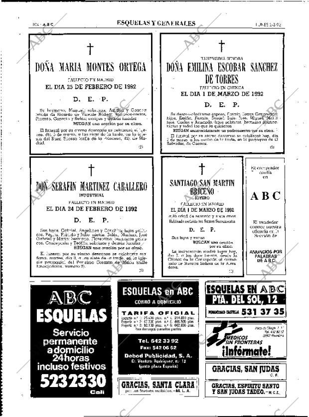 ABC MADRID 02-03-1992 página 104