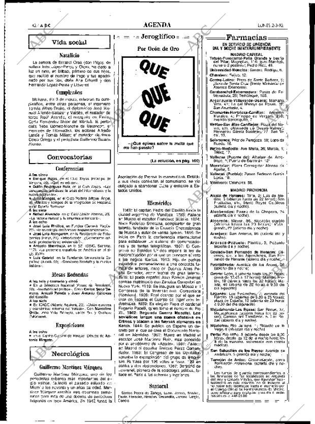 ABC MADRID 02-03-1992 página 42