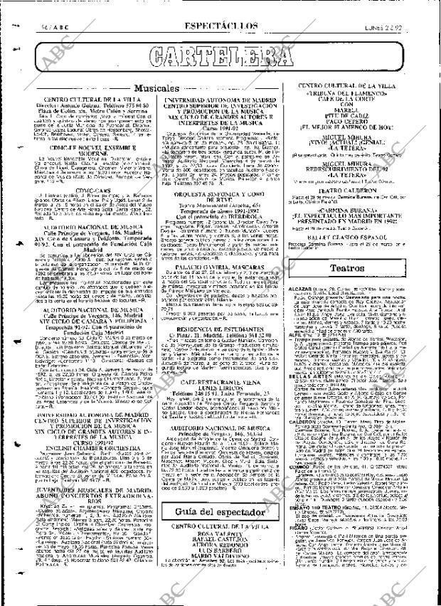 ABC MADRID 02-03-1992 página 96