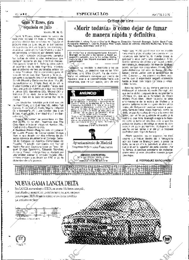 ABC MADRID 03-03-1992 página 92