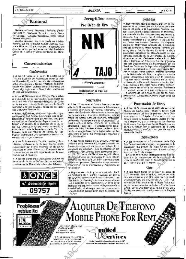 ABC SEVILLA 06-03-1992 página 41