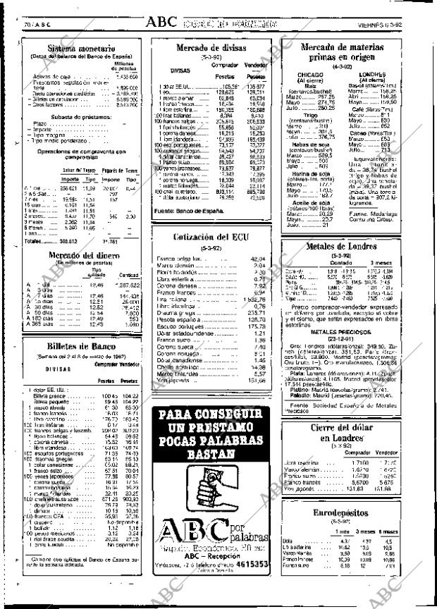 ABC SEVILLA 06-03-1992 página 70
