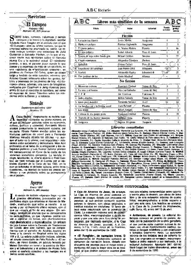 CULTURAL MADRID 06-03-1992 página 6