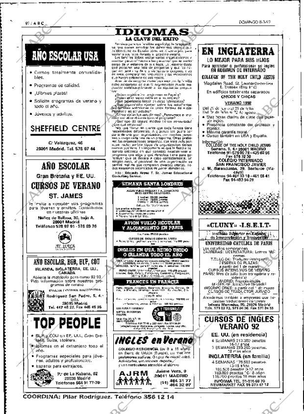 ABC MADRID 08-03-1992 página 92