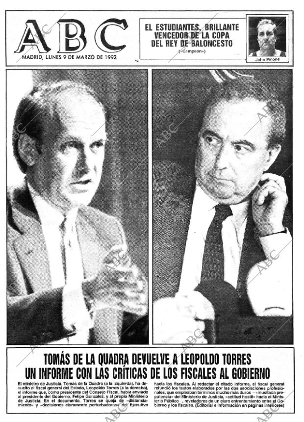 ABC MADRID 09-03-1992 página 1