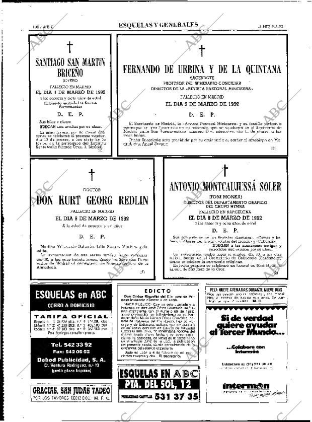 ABC MADRID 09-03-1992 página 108