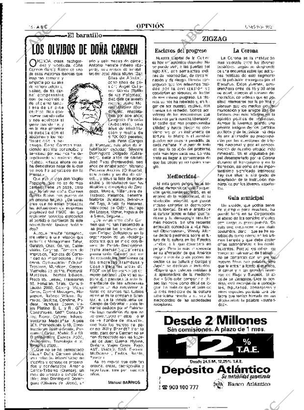 ABC MADRID 09-03-1992 página 16