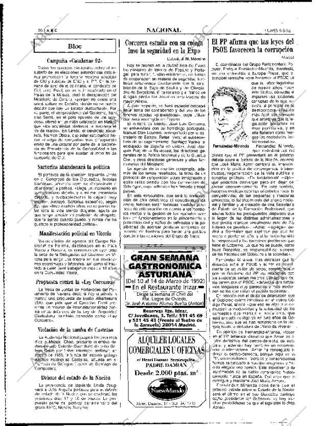 ABC MADRID 09-03-1992 página 20
