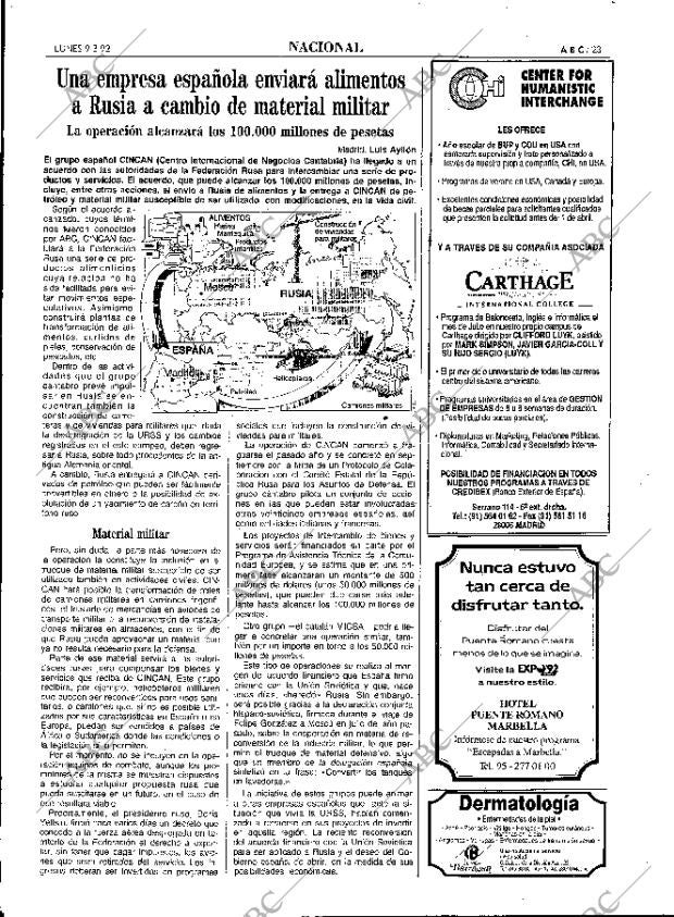 ABC MADRID 09-03-1992 página 23