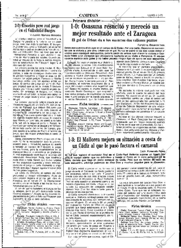 ABC MADRID 09-03-1992 página 74