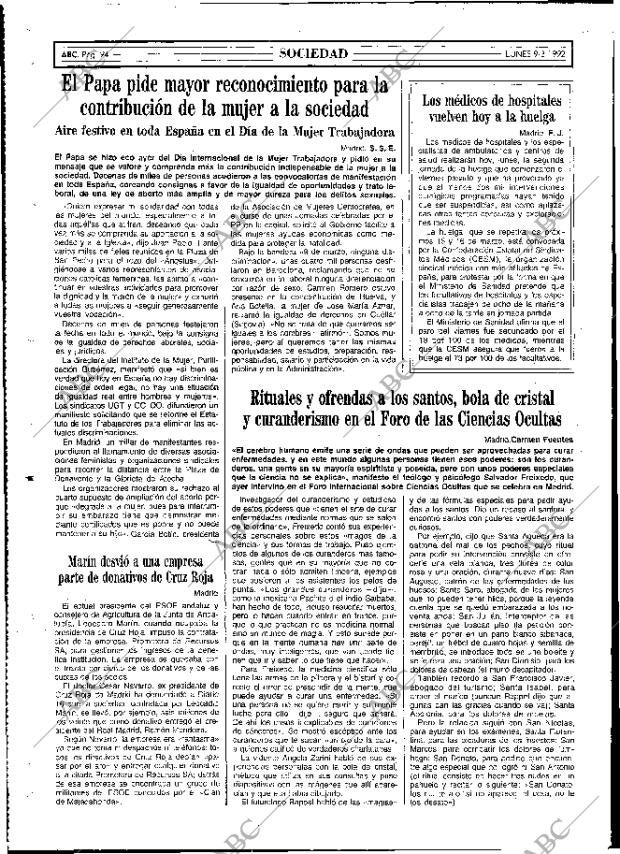 ABC MADRID 09-03-1992 página 94