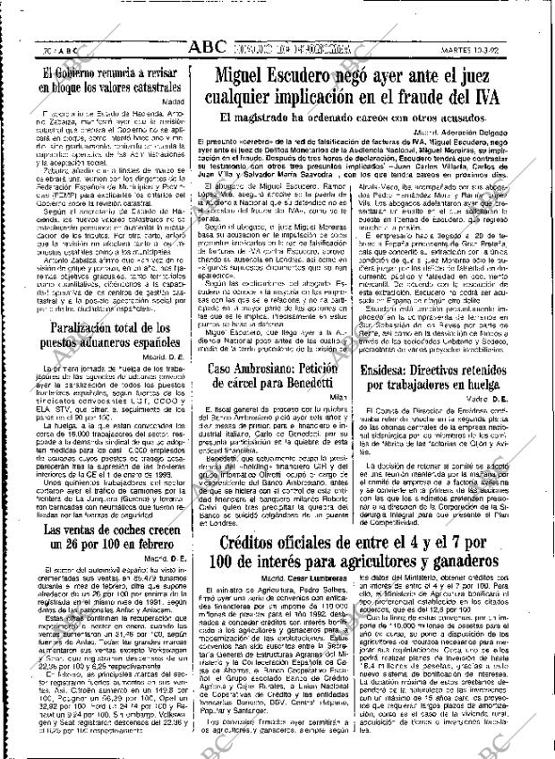 ABC MADRID 10-03-1992 página 70