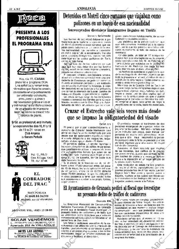 ABC SEVILLA 10-03-1992 página 40