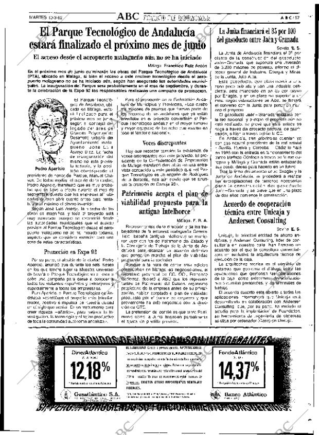 ABC SEVILLA 10-03-1992 página 67