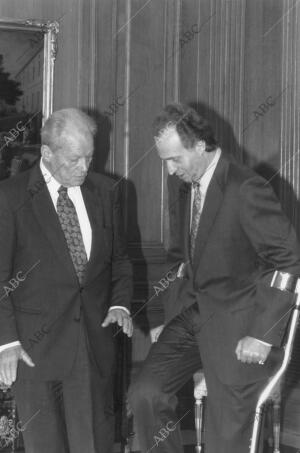 Willy Brandt Recibido en audiencia por su majestad el Rey