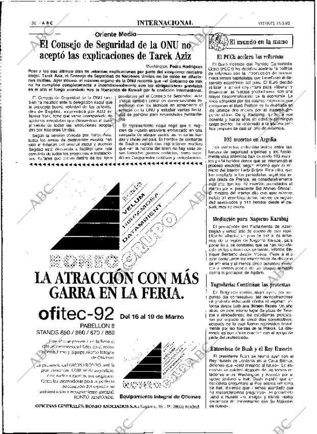 ABC MADRID 13-03-1992 página 36