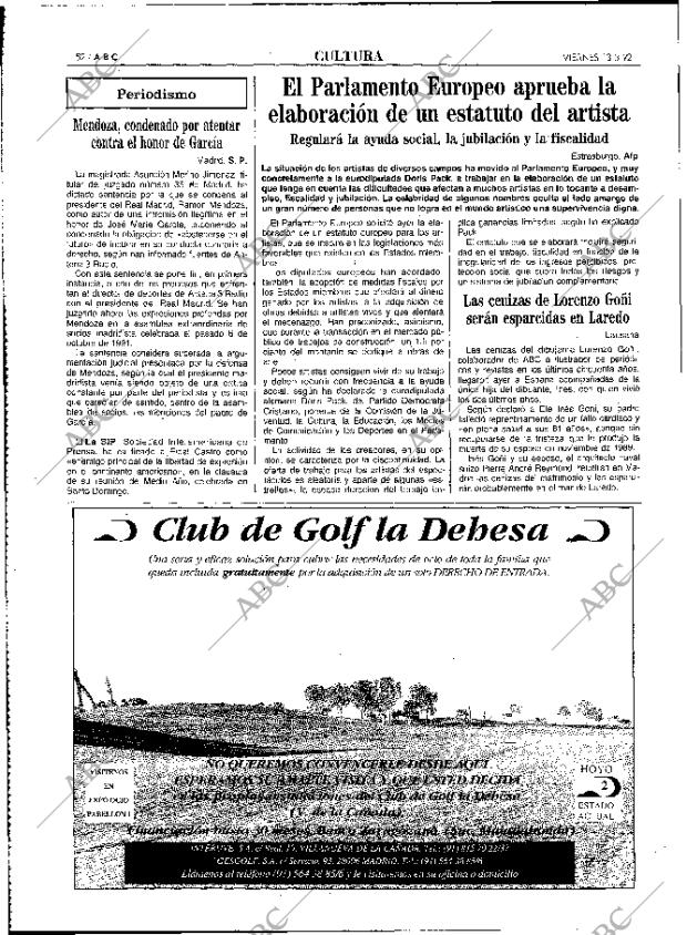 ABC MADRID 13-03-1992 página 52