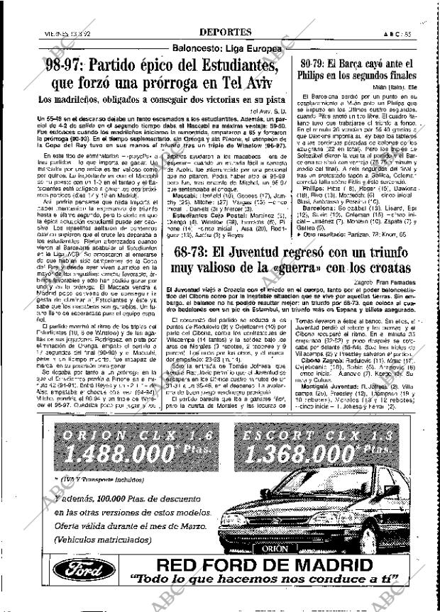 ABC MADRID 13-03-1992 página 85