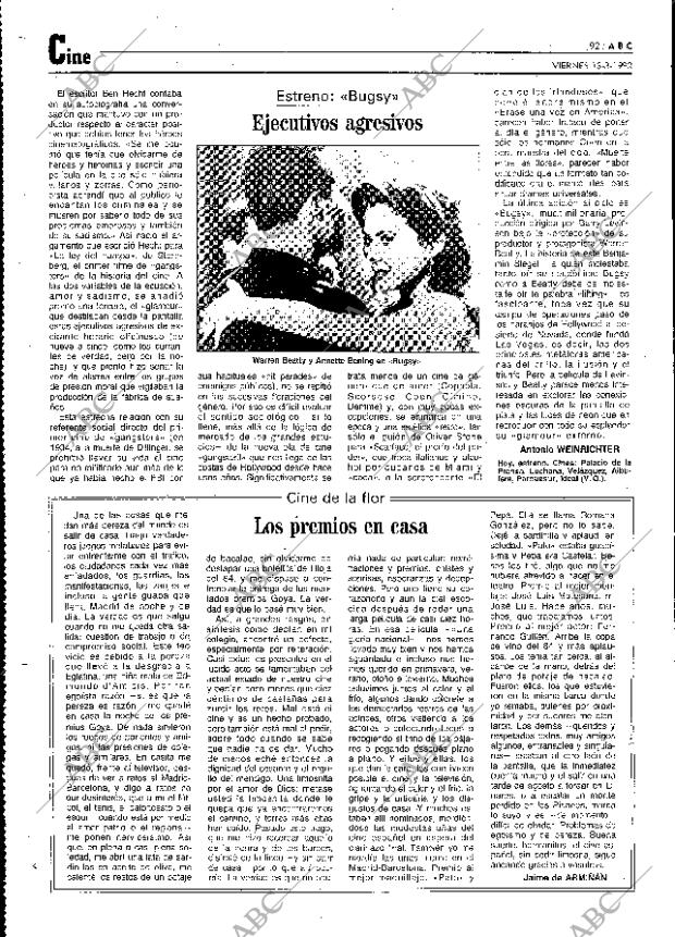 ABC MADRID 13-03-1992 página 92