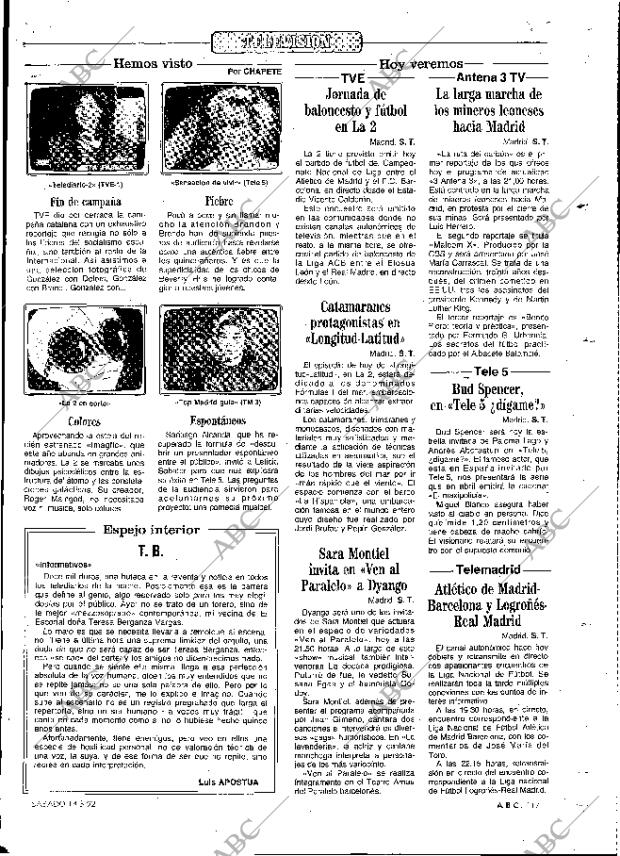 ABC MADRID 14-03-1992 página 117