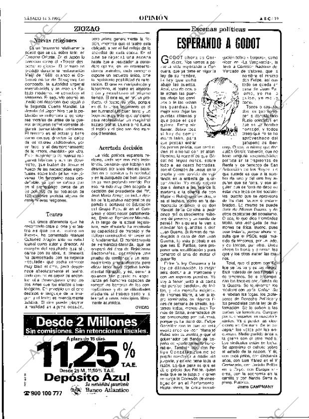 ABC MADRID 14-03-1992 página 19