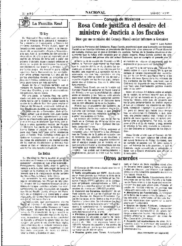 ABC MADRID 14-03-1992 página 22