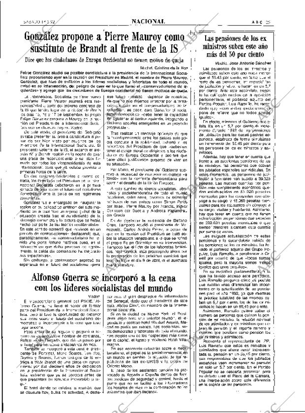 ABC MADRID 14-03-1992 página 25