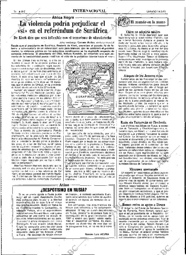 ABC MADRID 14-03-1992 página 34