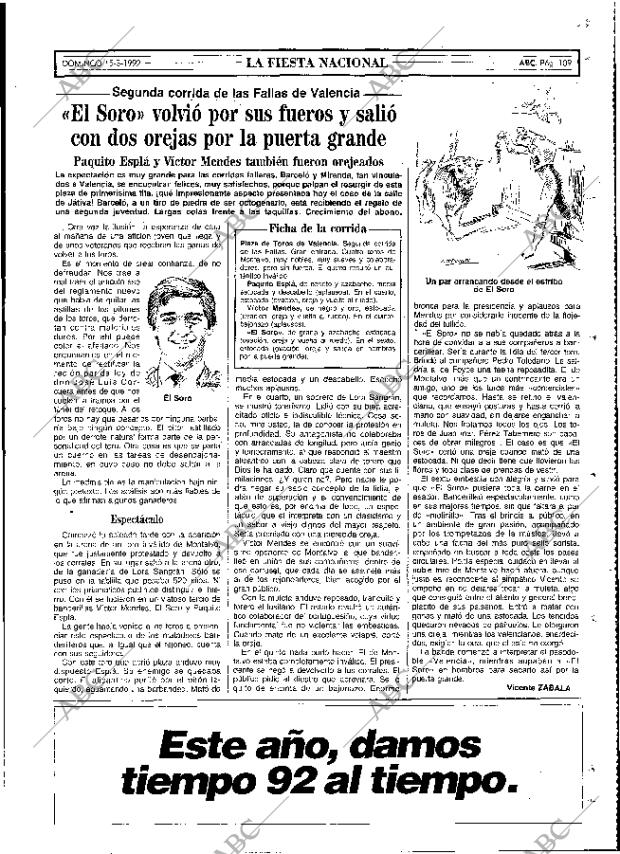 ABC MADRID 15-03-1992 página 109