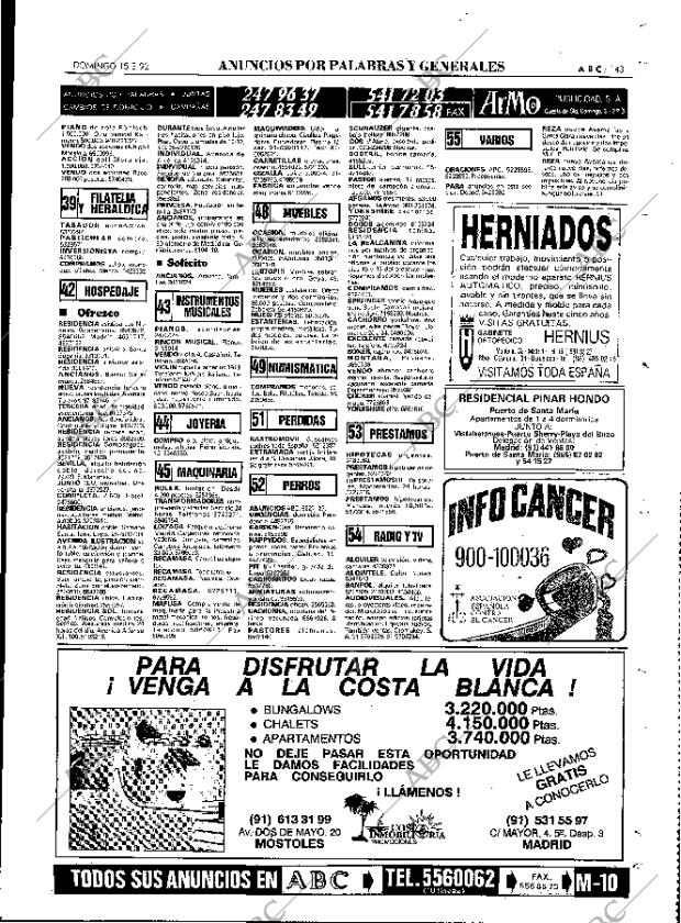 ABC MADRID 15-03-1992 página 143