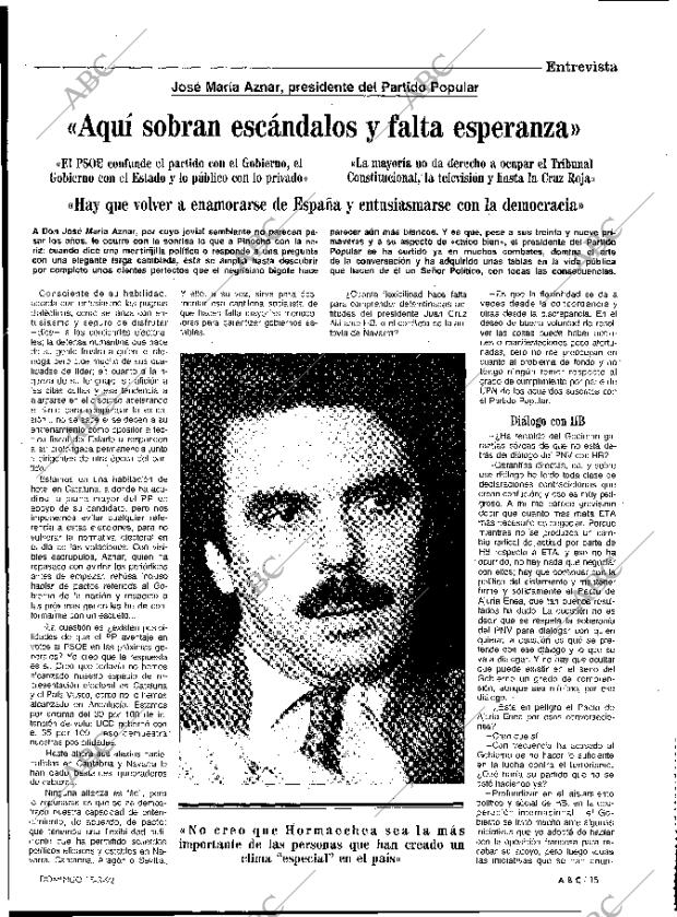 ABC MADRID 15-03-1992 página 15