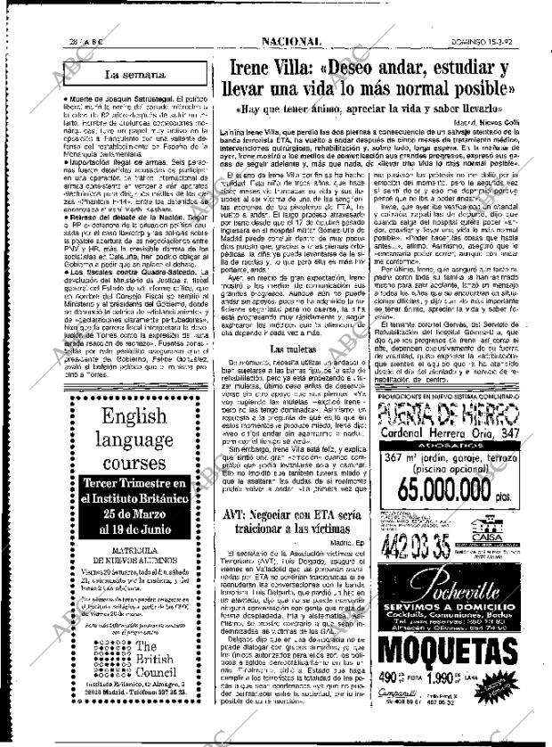 ABC MADRID 15-03-1992 página 28