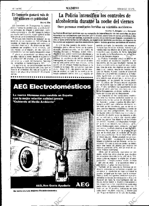 ABC MADRID 15-03-1992 página 42