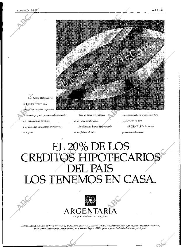 ABC MADRID 15-03-1992 página 43