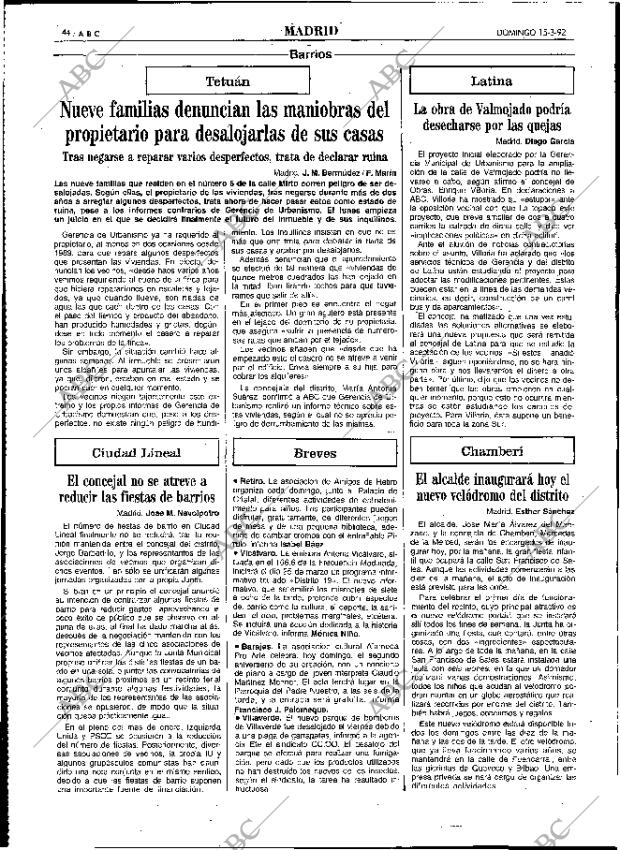 ABC MADRID 15-03-1992 página 44