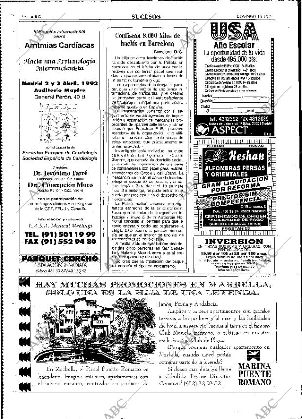 ABC MADRID 15-03-1992 página 98