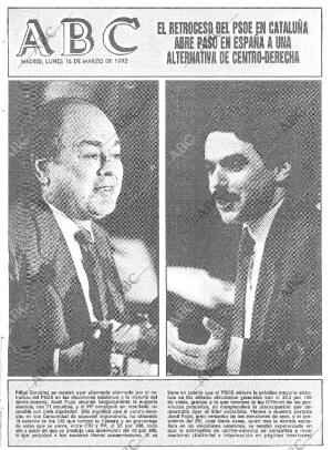 ABC MADRID 16-03-1992 página 1