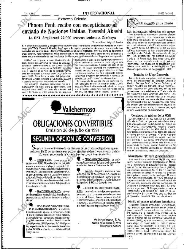 ABC MADRID 16-03-1992 página 32