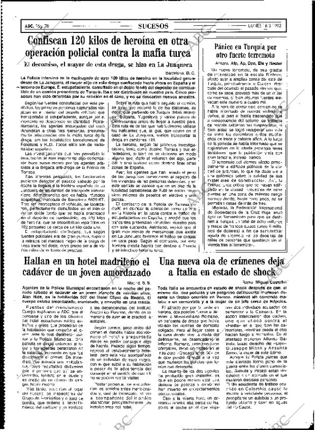 ABC MADRID 16-03-1992 página 76