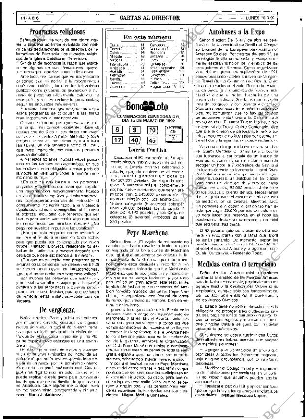 ABC SEVILLA 16-03-1992 página 14