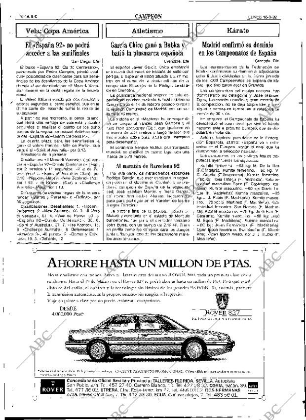 ABC SEVILLA 16-03-1992 página 76