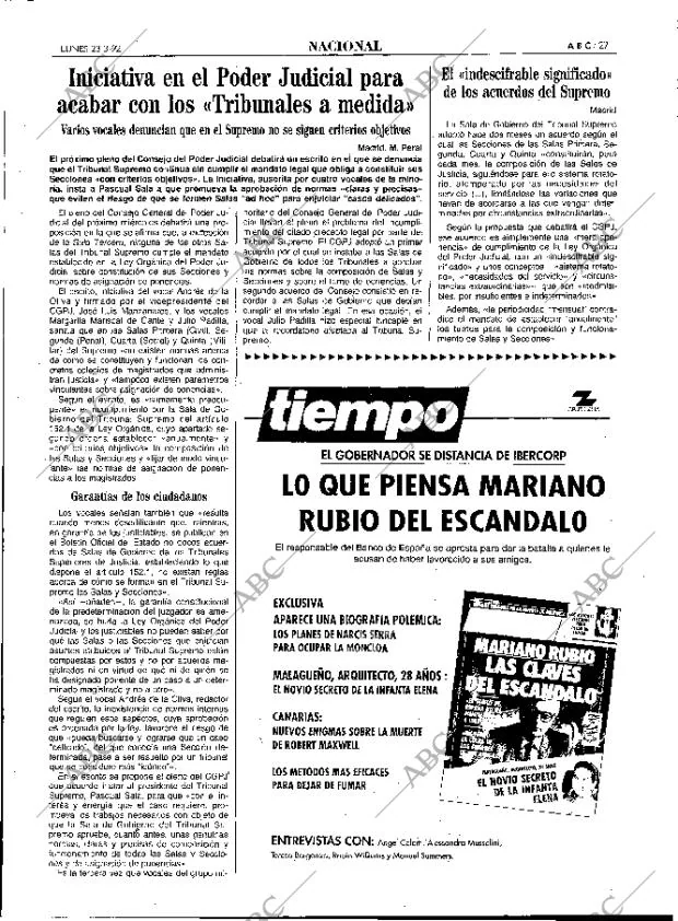 ABC MADRID 23-03-1992 página 27