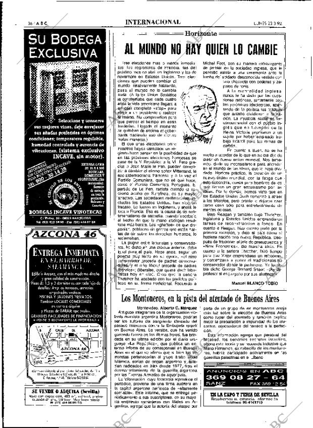 ABC MADRID 23-03-1992 página 36