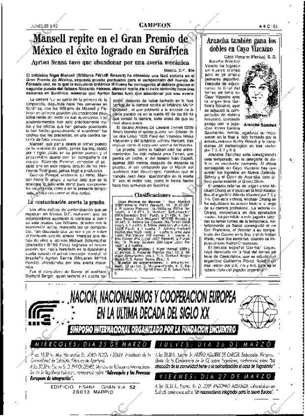 ABC MADRID 23-03-1992 página 83