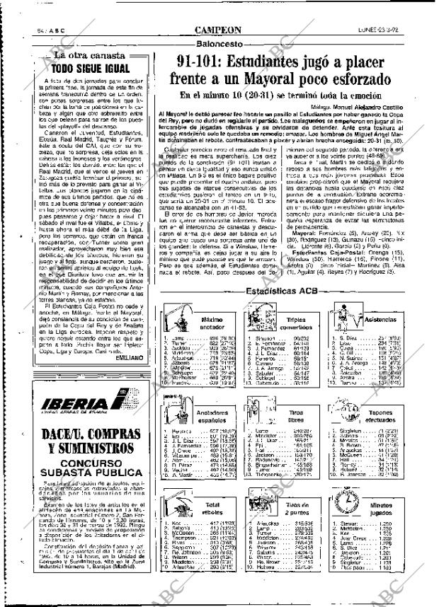 ABC MADRID 23-03-1992 página 84