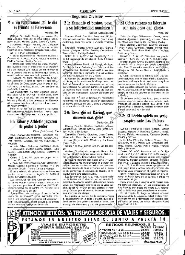 ABC SEVILLA 23-03-1992 página 64