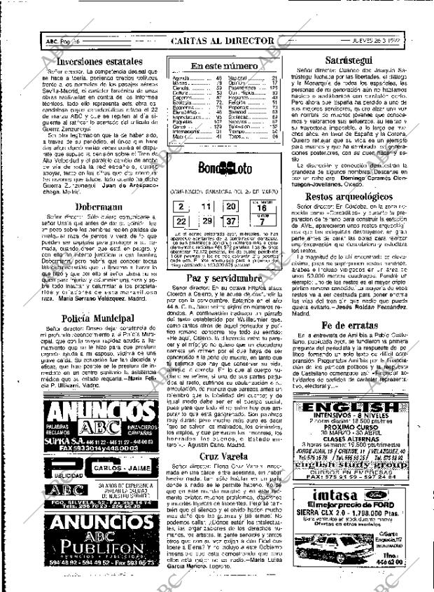 ABC MADRID 26-03-1992 página 16